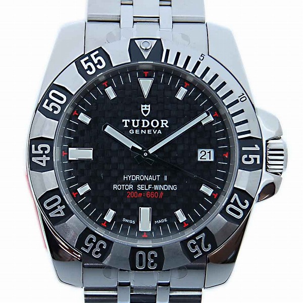 チューダー(チュードル)　TUDOR　ハイドロノート2　20040　カーボンダイヤル　200m防水　5列ブレス　最新作　日本ロレックスで修理可能