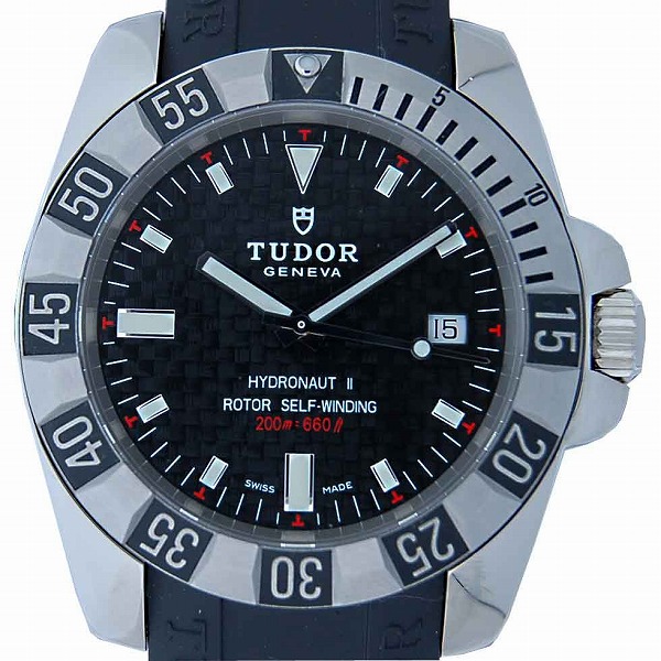 チューダー(チュードル)　TUDOR　ハイドロノート2　20040　カーボンダイヤル　200m防水　ラバー　最新作　日本ロレックスで修理可能