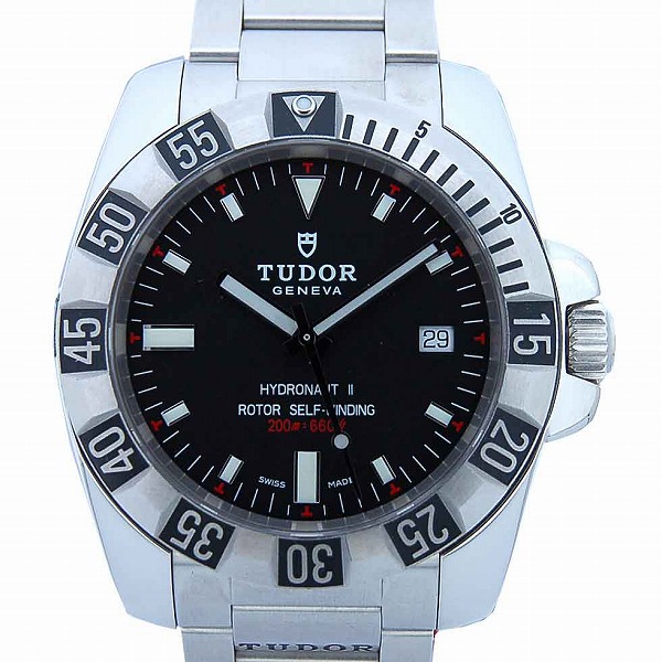 チューダー(チュードル)　TUDOR　ハイドロノート2　20040　自動巻き　200m防水　ブラック　3列ブレス　　新品　日本ロレックスで修理可能
