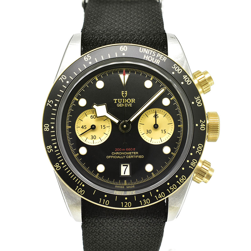 チューダー(チュードル)　TUDOR　ヘリテージ ブラックベイ クロノ S&G　79363N　41mm　ブラック　YG×SS　新品