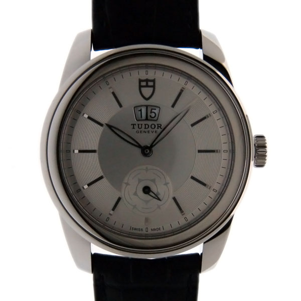 チューダー(チュードル)　TUDOR　グラマー　ダブルデイト　57000　シルバー　革ベルト　新品