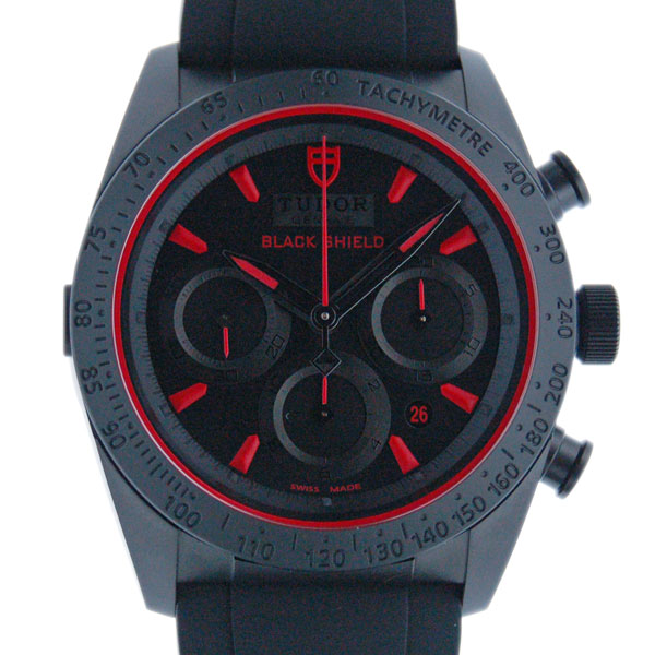 チューダー(チュードル)　TUDOR　ファストライダー　ブラックシールド　42000CR　セラミック　ブラック　ラバーベルト　42mm　新品