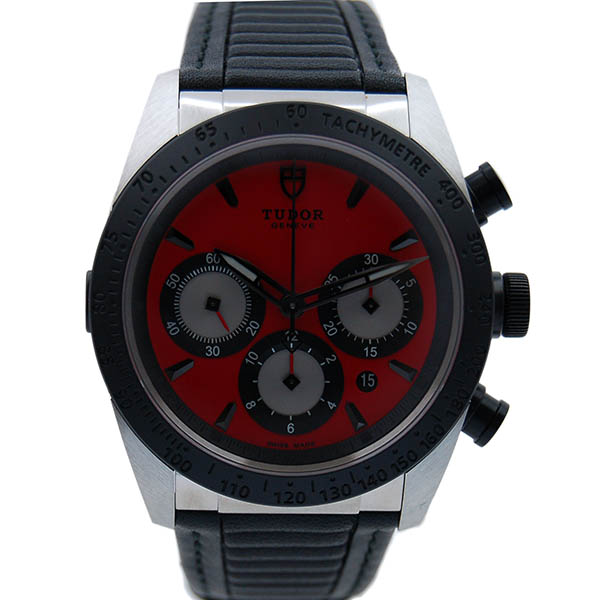 チューダー(チュードル)　TUDOR　ファストライダー　クロノグラフ　42010N　SS　レッド　革ベルト　42mm　新品