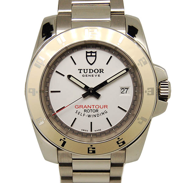 チューダー(チュードル)　TUDOR　グランツアーデイト　20050W　自動巻　41mm　SS　ホワイト　新品