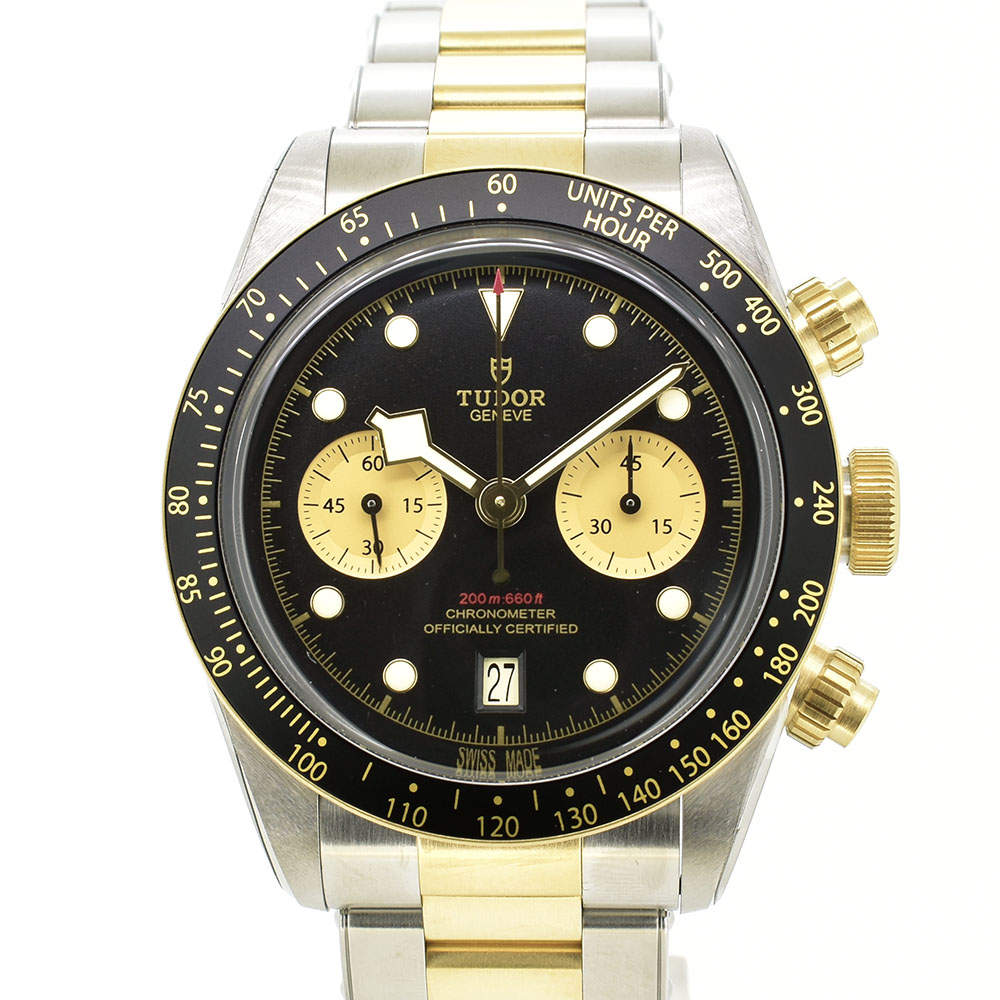 チューダー(チュードル)　TUDOR　ヘリテージ ブラックベイ クロノ S&G　79363N　41mm　ブラック　YG×SS　新品