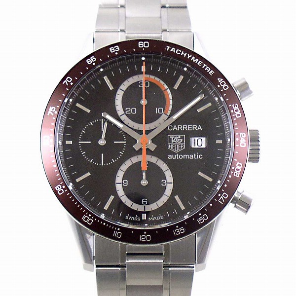 タグホイヤー　TAG HEUER　カレラ　タキメトリック　CV2013　自動巻き　ブラウン　茶