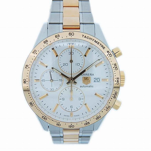 タグホイヤー　TAG HEUER　カレラ　タキメトリック　CV2050　SS×K18YG　クロノグラフ