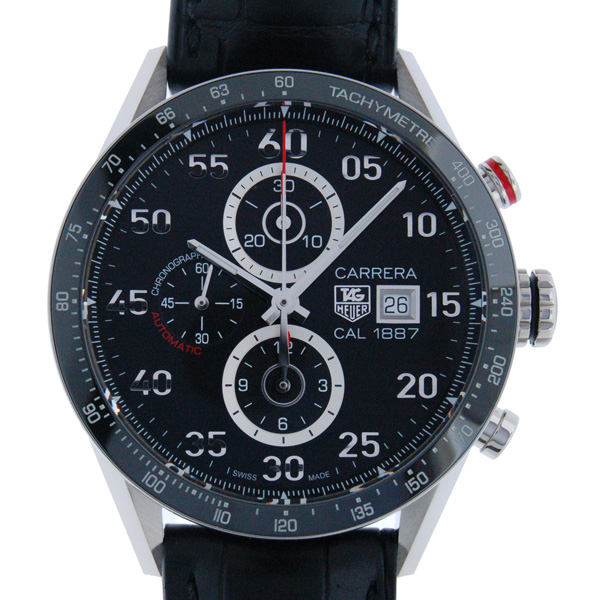 タグホイヤー　TAG HEUER　カレラタキメータークロノ　キャリバー1887　CAR2A10.FC6235　ブラック　SS　43mm　革ベルト　新品
