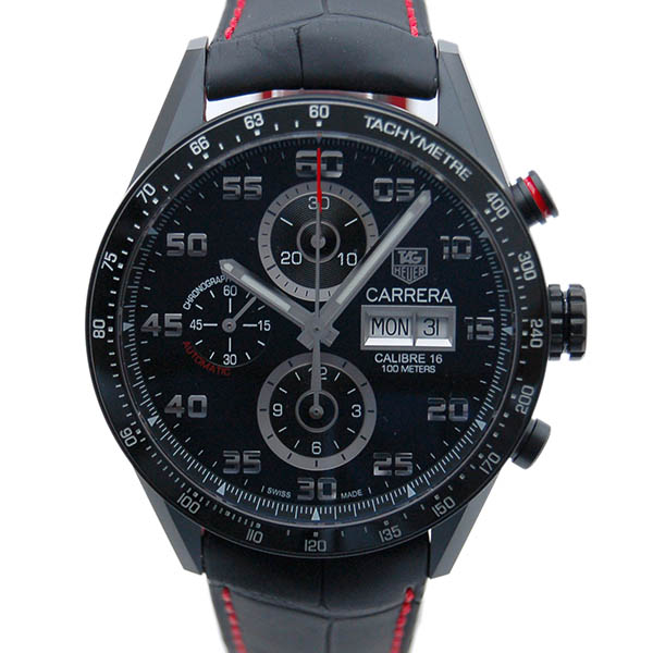 タグホイヤー　TAG HEUER　カレラタキメータークロノ　デイデイト　CV2A81.FC6237　ブラック　PVD　新品