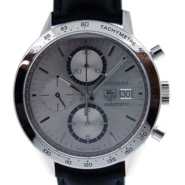 タグホイヤー　TAG HEUER　カレラ　タキメトリック　エレガンス　CV2017　革ベルト　自動巻き　メンズ　シルバー　クロノグラフ　新品