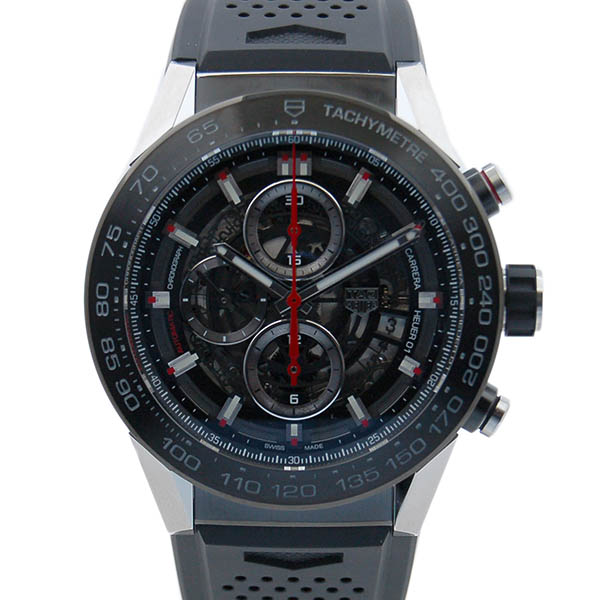 タグホイヤー　TAG HEUER　カレラ　キャリバー　ホイヤー01　ブラック　ラバー　CAR2A1Z.FT6044　新品
