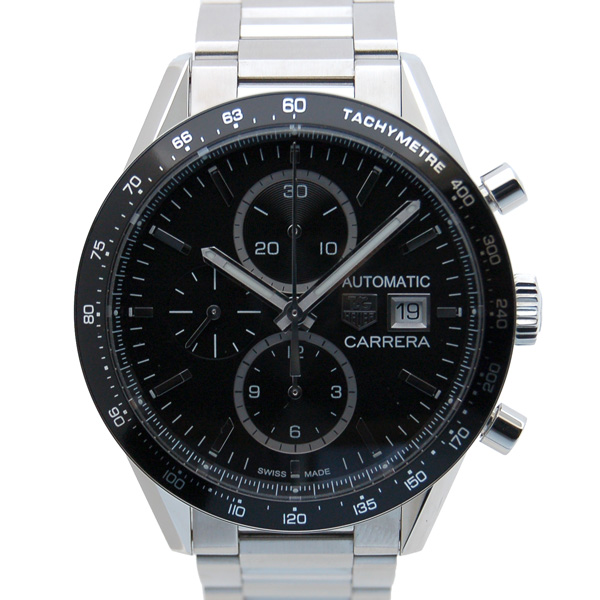 タグホイヤー　TAG HEUER　カレラタキメータークロノグラフ　キャリバー1887　CV201AL.BA0723　SS　ブラック　新品