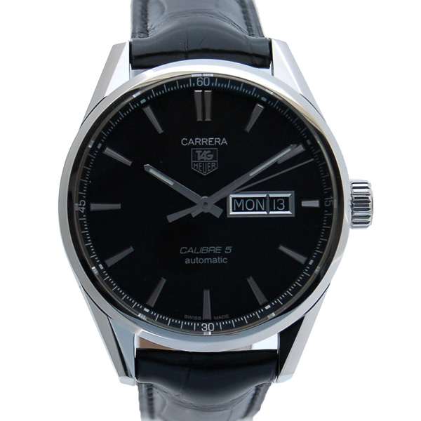 タグホイヤー TAG HEUER カレラ デイデイト キャリバー5 WAR201A.FC6266 革ベルト SS ブラック 新品 Zetton(ゼットン) タグホイヤー TAG HEUER カレラ デイデイト キャリバー5 WAR201A.FC6266 革ベルト SS ブラック 新品 Zetton(ゼットン)