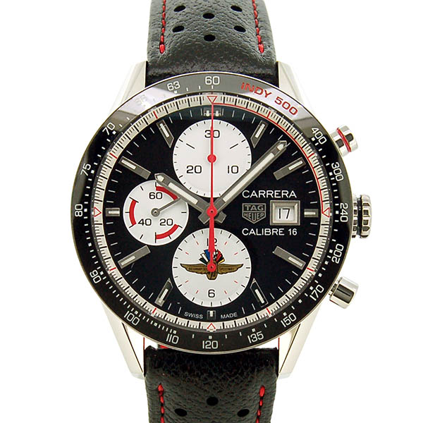 タグホイヤー　TAG HEUER　カレラクロノグラフ キャリバー16 インディ500 リミテッドエディション　CV201AS.FC6429　SS　41mm　ブラック　世界500本限定　新品