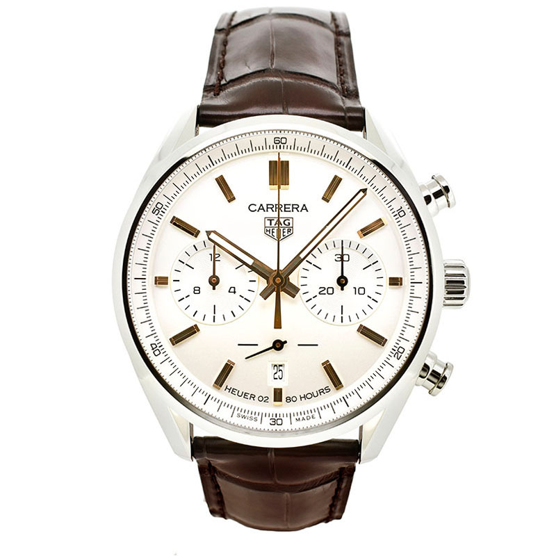 タグホイヤー　TAG HEUER　カレラ キャリバーホイヤー02 クロノグラフ　CBN2013.FC6483　シルバー　42mm　新品