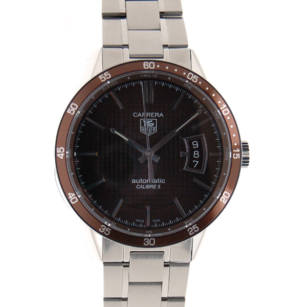 タグホイヤー　TAG HEUER　カレラ　キャリバー5　WV211N.BA0787　3針　SS　ブラウン　自動巻　ウラスケ　新品