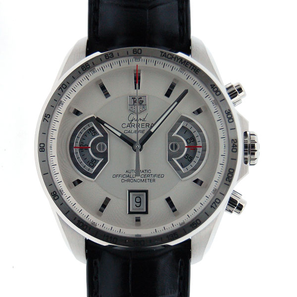 タグホイヤー　TAG HEUER　グランドカレラクロノ　キャリバー１７ＲＳ CAV511B.FC6225　革ベルト　シルバー　　新品
