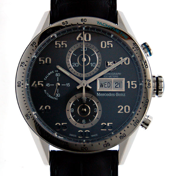 タグホイヤー　TAG HEUER　カレラタキメータークロノ　デイデイト　メルセデスベンツ　CV2A1G.FC6313　125本限定　SS　革ベルト　新品