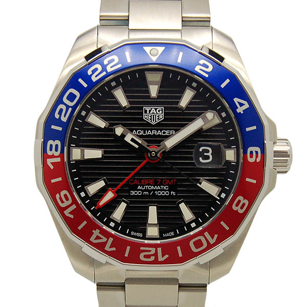 タグホイヤー　TAG HEUER　アクアレーサー　キャリバー7　GMT　WAY201F.BA0927　43mm　ブラック　赤青ベゼル　新品