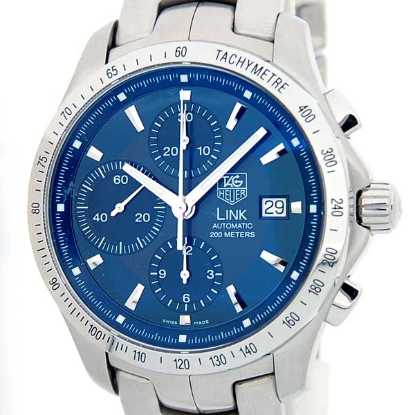 タグホイヤー　TAG HEUER　リンク　タキメータークロノ　CJF2114.BA0594 青文字盤　新品