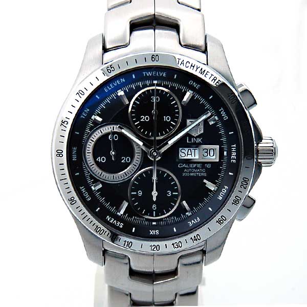 タグホイヤー　TAG HEUER　リンククロノ　LINK　タキメータークロノ　デイデイト　CJF211A.BA0594　黒文字盤　新品