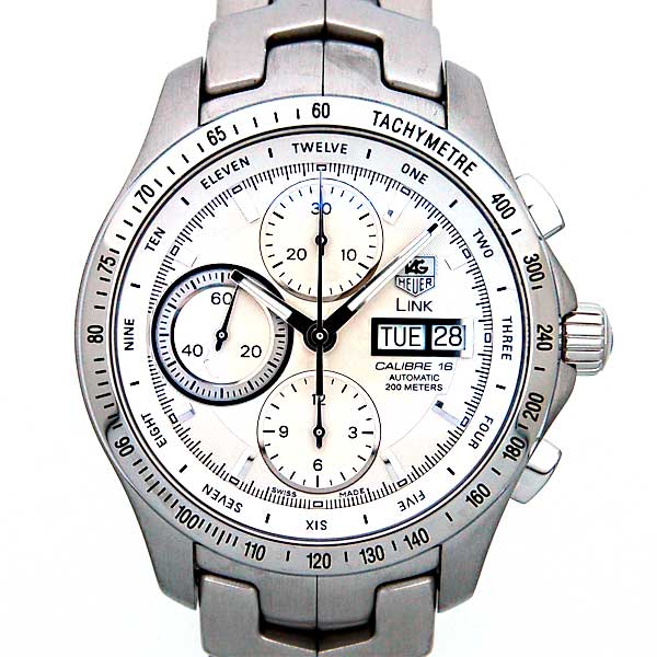 タグホイヤー　TAG HEUER　リンククロノデイデイト　LINK　タキメーター　CJF211B.BA0594　シルバー文字盤　新品