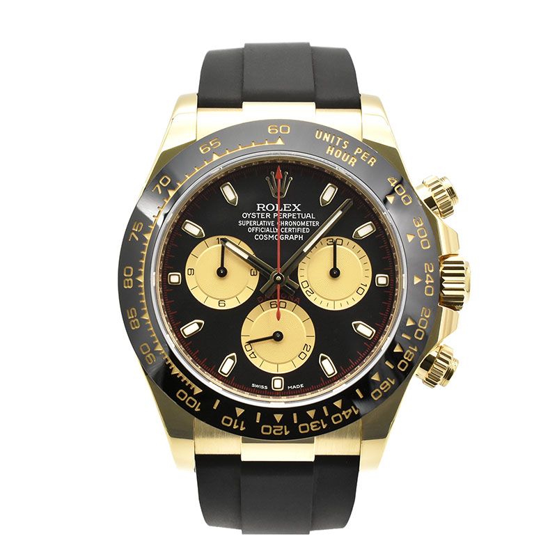 ロレックス　ROLEX　デイトナ　116518LN　ブラック/シャンパン　オイスターフレックス　18KYG　USED　中古