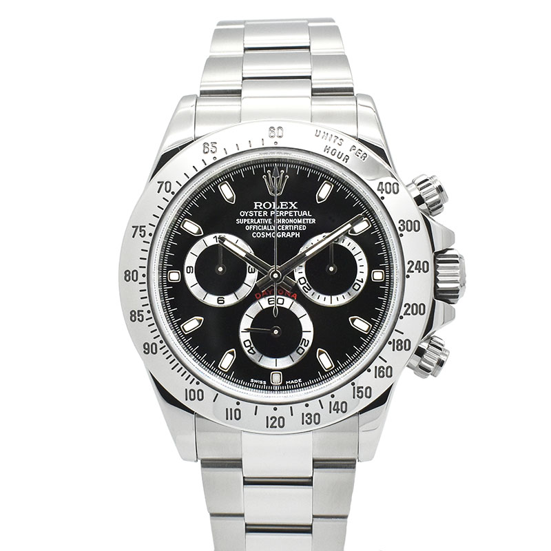 ロレックス　ROLEX　デイトナ　Ref.116520　SS　ブラック　ランダム番　鏡面バックル　USED　中古