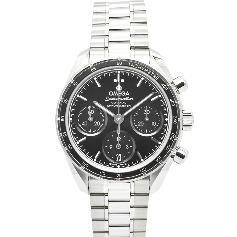 オメガ　OMEGA　スピードマスター 38　コーアクシャル 　324.30.38.50.01.001　SS　38mm　ブラック　USED　中古