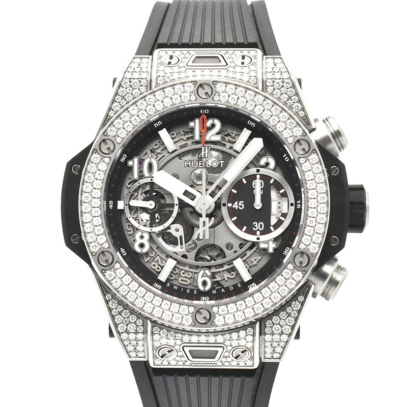 ウブロ　HUBLOT　ビッグバン ウニコ チタニウム パヴェ　441.NX.1170.RX.1704　42mm　USED　中古