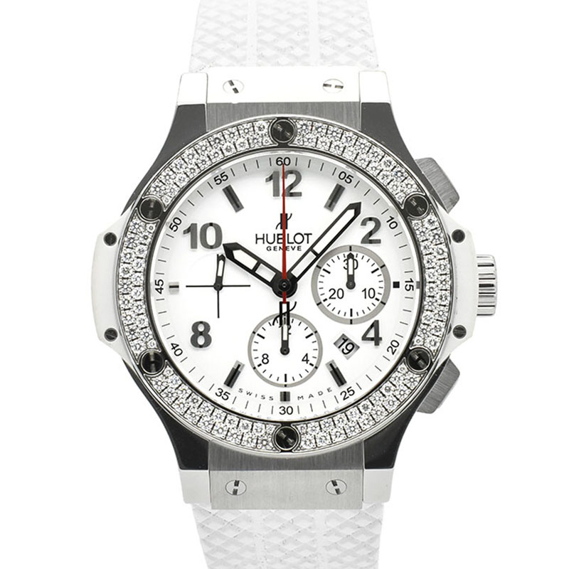 ウブロ　HUBLOT　ビッグバン スチール ホワイト ダイヤモンド　301.SE.230.RW.114　44mm　USED　中古