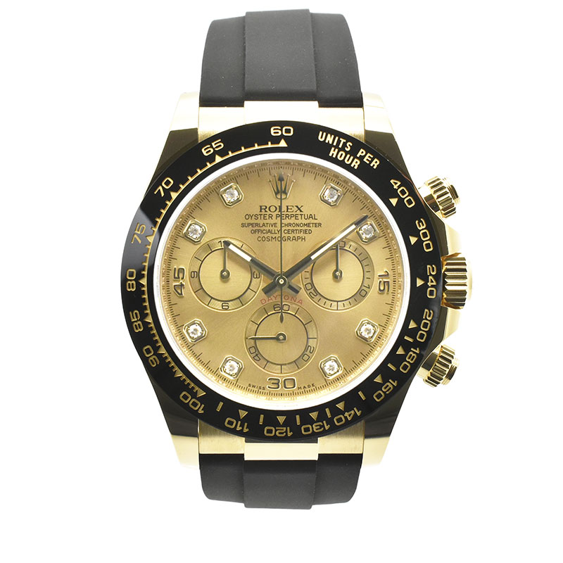 ロレックス　ROLEX　デイトナ　116518LNG　シャンパン/8Pダイヤ　18KYG　40mm　USED　中古
