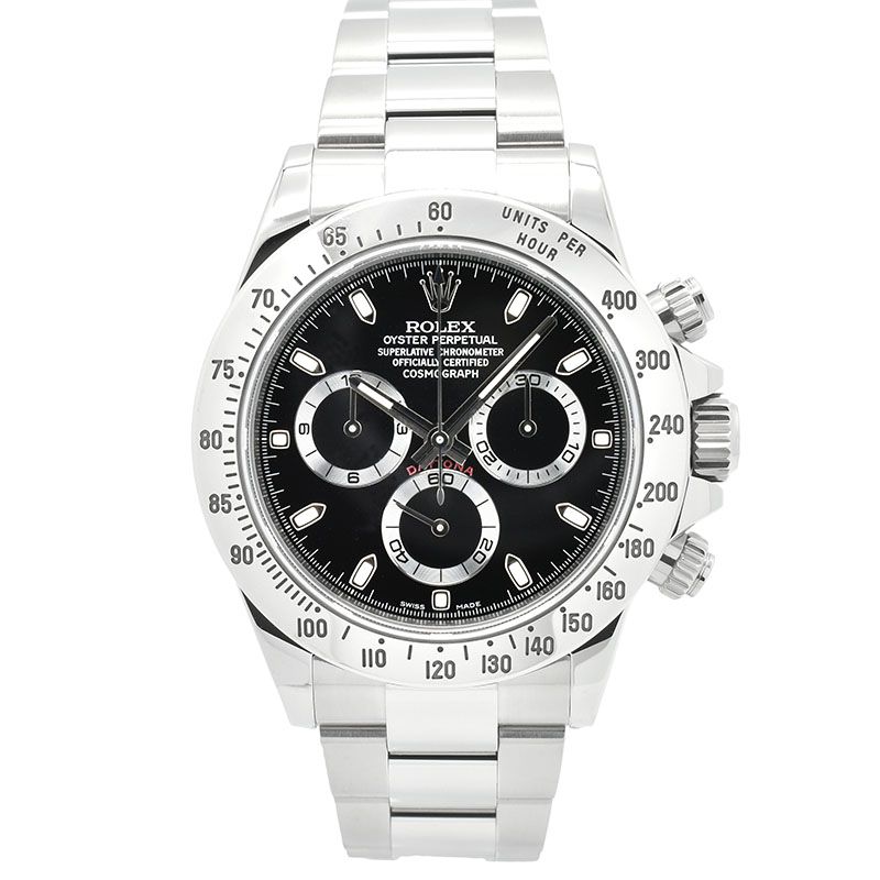 ロレックス　ROLEX　デイトナ　Ref.116520　SS　ブラック　ランダム番　鏡面バックル　USED　中古