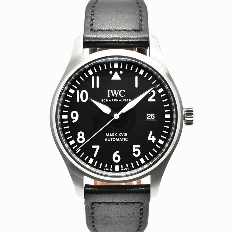 IWC　パイロットウォッチ　マーク18　IW327001　ブラック　革　40mm　USED　中古