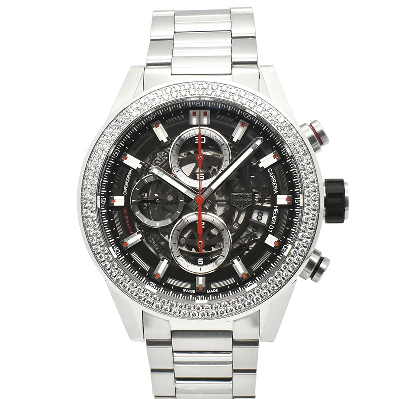 タグホイヤー　TAG HEUER　カレラ キャリバーホイヤー01 ダイヤベゼル　CAR201P.BA0766　43mm　USED　中古
