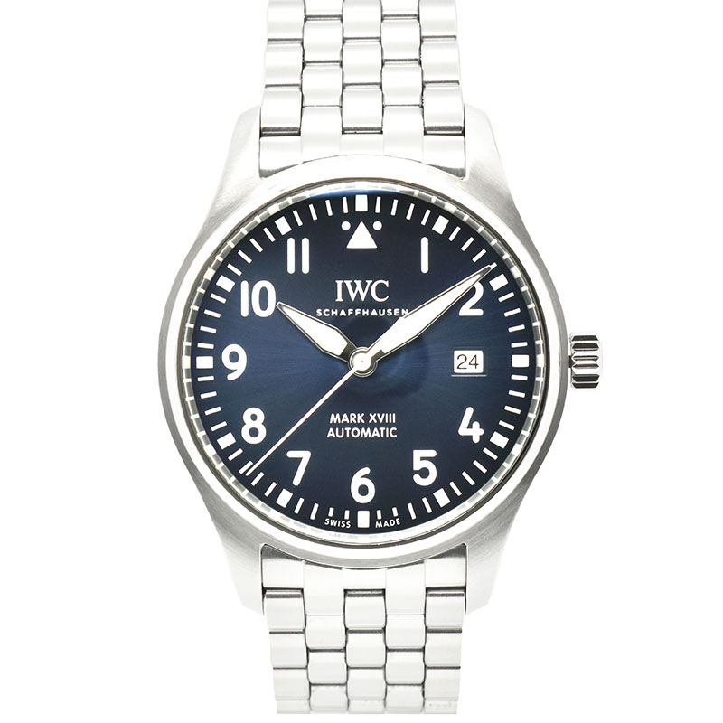 IWC　パイロットウォッチ　マーク18　プティ・プランス　IW327004　ブルー　40mm　USED　中古