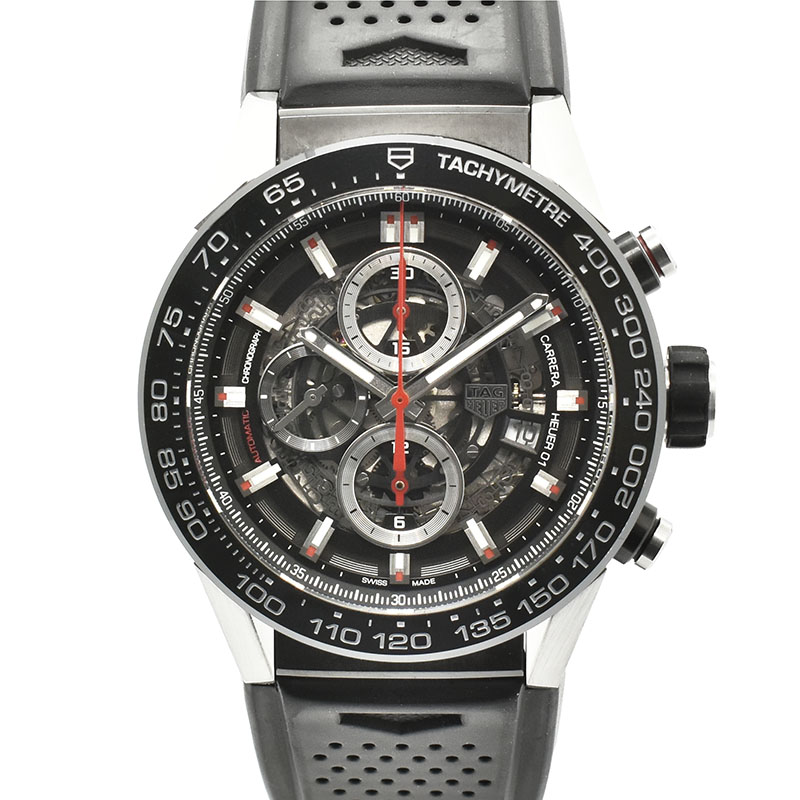 タグホイヤー　TAG HEUER　カレラ キャリバー ホイヤー01　CAR2A1Z.FT6044　ブラック　45mm　USED　中古