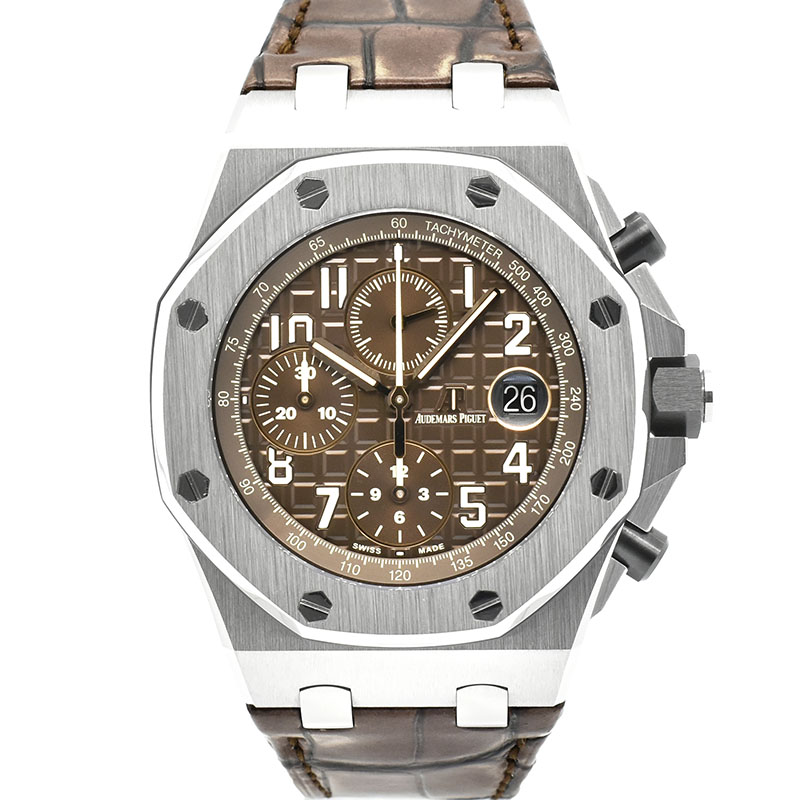 オーデマ・ピゲ　AUDEMARS PIGUET　ロイヤルオーク オフショアクロノ　26470ST.OO.A820CR.01　革ベルト　ブラウン　42mm　USED　中古