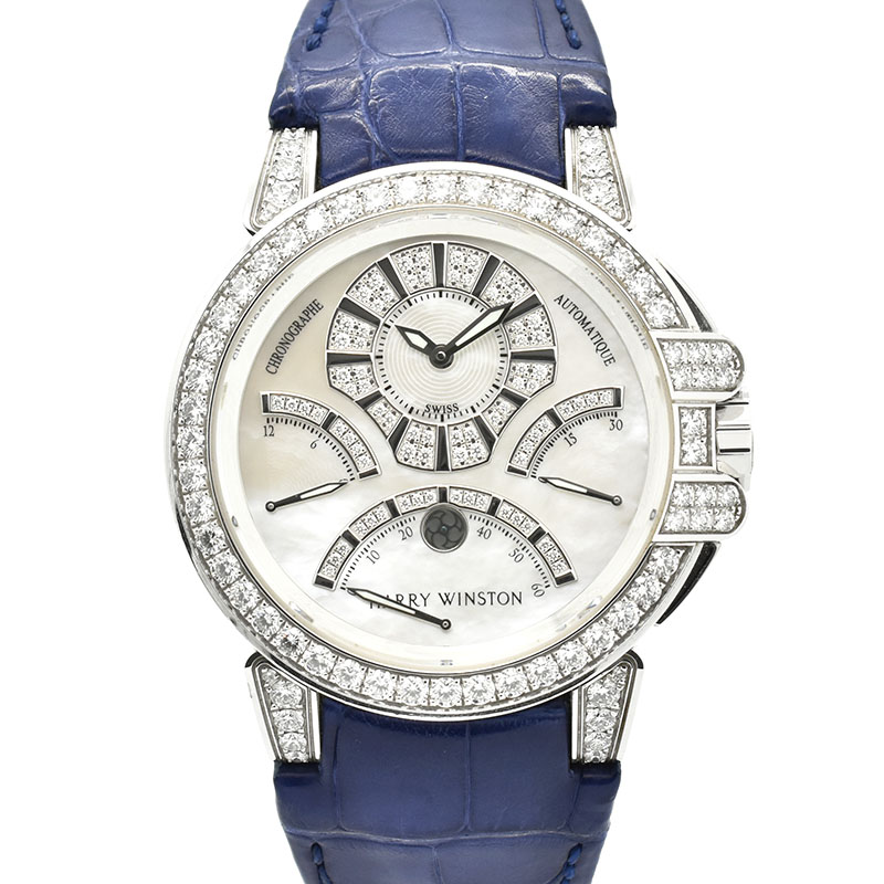 ハリーウィンストン　HARRY WINSTON　オーシャン トリレトログラード クロノグラフ ケースダイヤモンド　OCEACT44WW002　44mm　18KWG　USED　中古