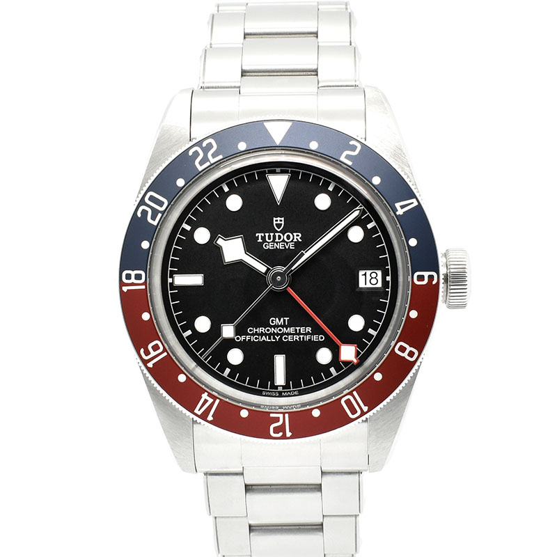 チューダー(チュードル)　TUDOR　ヘリテージ ブラックベイ GMT 青赤ベゼル　79830RB　41mm　ブラック　USED　中古