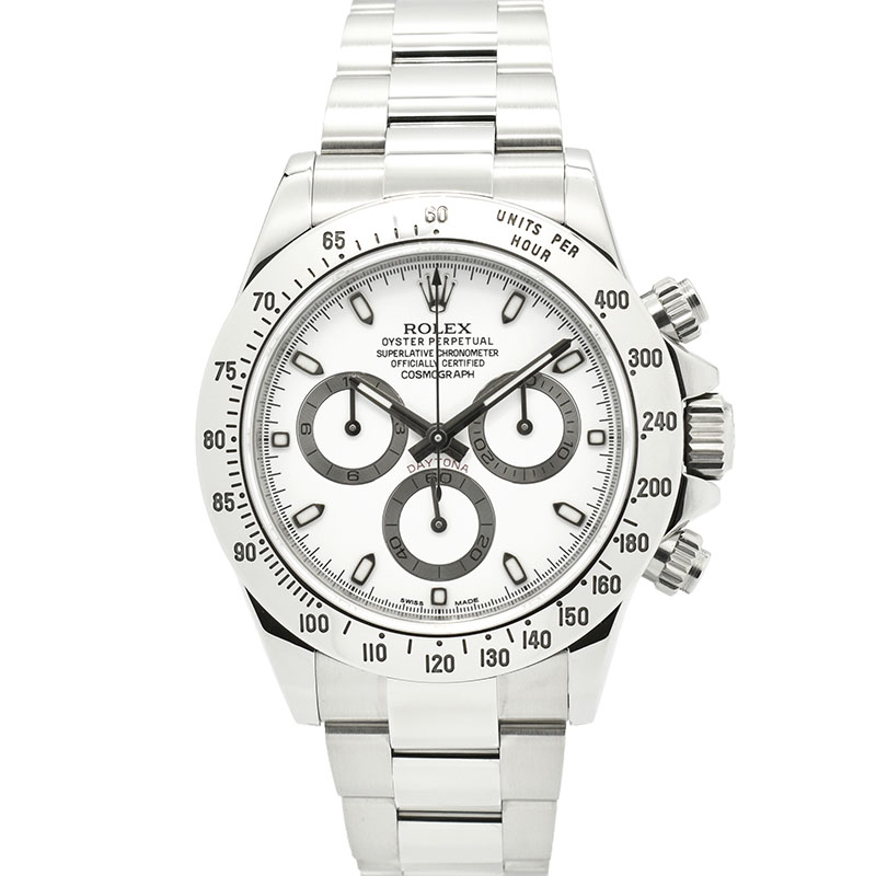 ロレックス　ROLEX　デイトナ　Ref.116520　SS　ホワイト　ランダム番　鏡面バックル　USED　中古