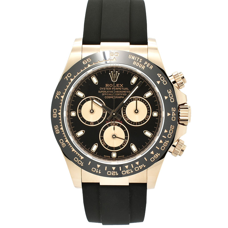 ロレックス　ROLEX　デイトナ　Ref.116515LN　18KERG　ブラック/ピンク　オイスターフレックス　USED　中古