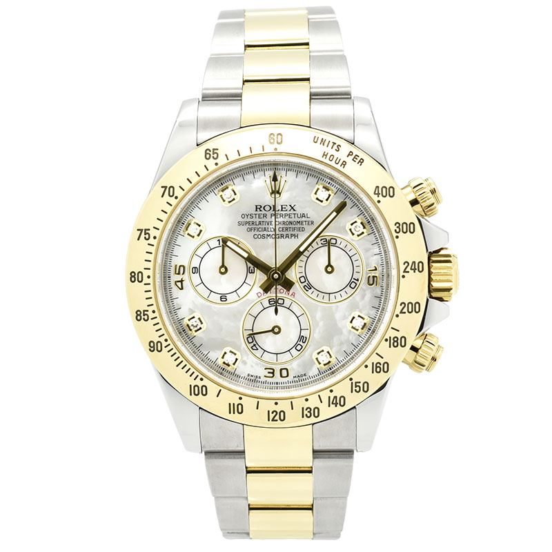 ロレックス　ROLEX　デイトナ　Ref.116523NG　ホワイトシェル　8Pダイヤ　40mm　ランダム番　USED　中古