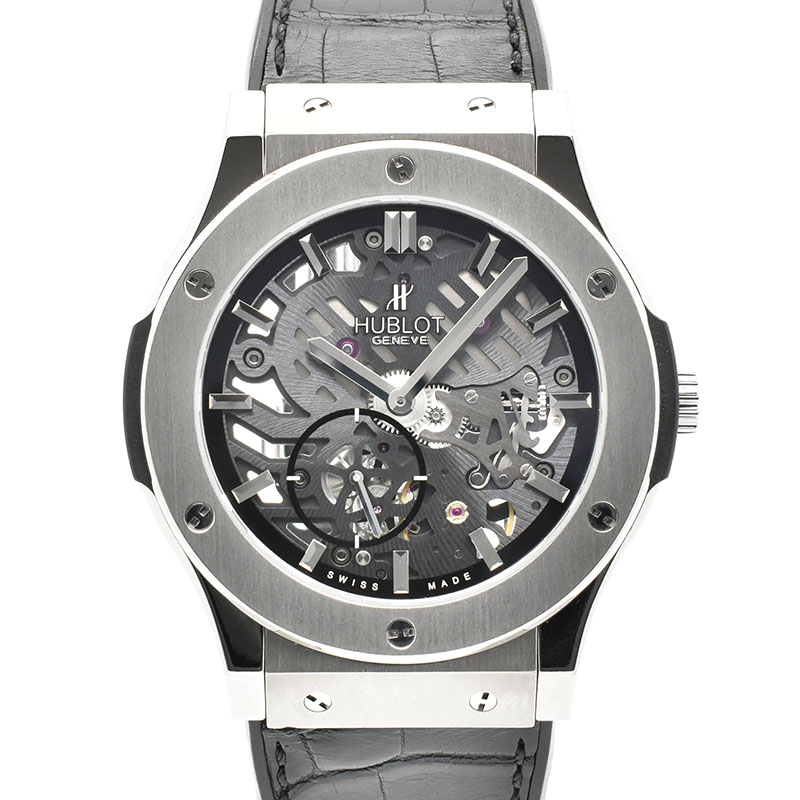 ウブロ　HUBLOT　クラシックフュージョン クラシコ ウルトラシン スケルトン　515.NX.0170.LR　45mm　USED　中古