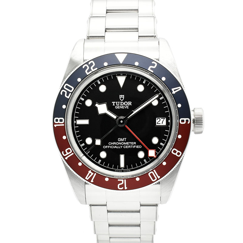 チューダー(チュードル)　TUDOR　ヘリテージ ブラックベイ GMT 青赤ベゼル　79830RB　41mm　ブラック　USED　中古