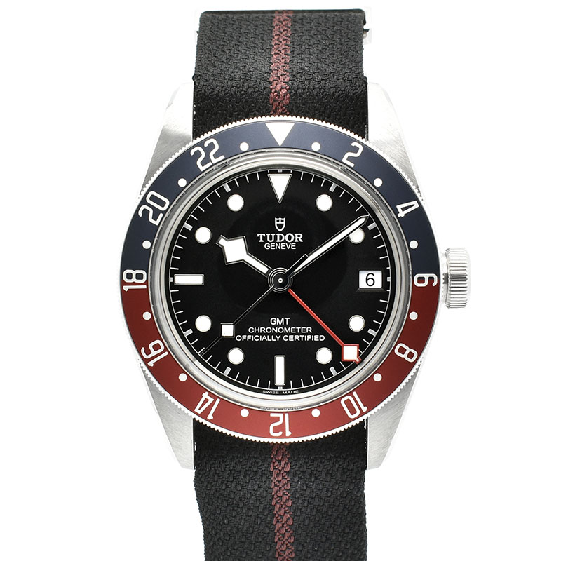 チューダー(チュードル)　TUDOR　ヘリテージ ブラックベイ GMT 青赤ベゼル　79830RB　41mm　ブラック　未使用品