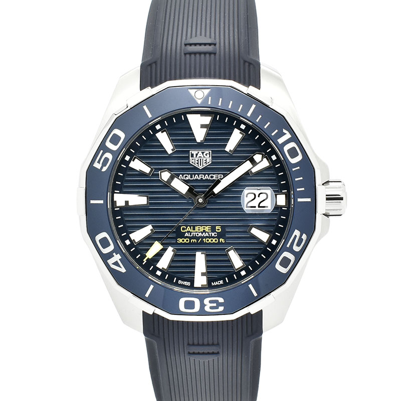 タグホイヤー　TAG HEUER　アクアレーサー キャリバー5　WAY201B.FT6150　43mm　ブルー　USED　中古