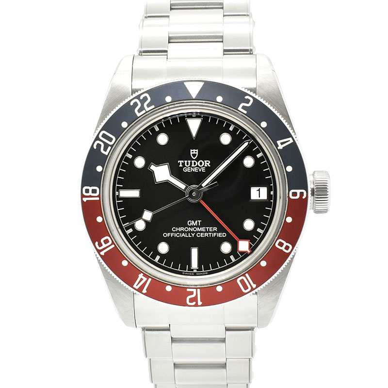 チューダー(チュードル)　TUDOR　ヘリテージ ブラックベイ GMT 青赤ベゼル　79830RB　41mm　ブラック　USED　中古