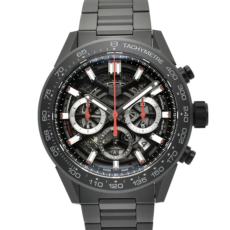 タグホイヤー　TAG HEUER　カレラ キャリバーホイヤー02 クロノグラフ　CBG2A90.BH0653　セラミック　45mm　USED　中古