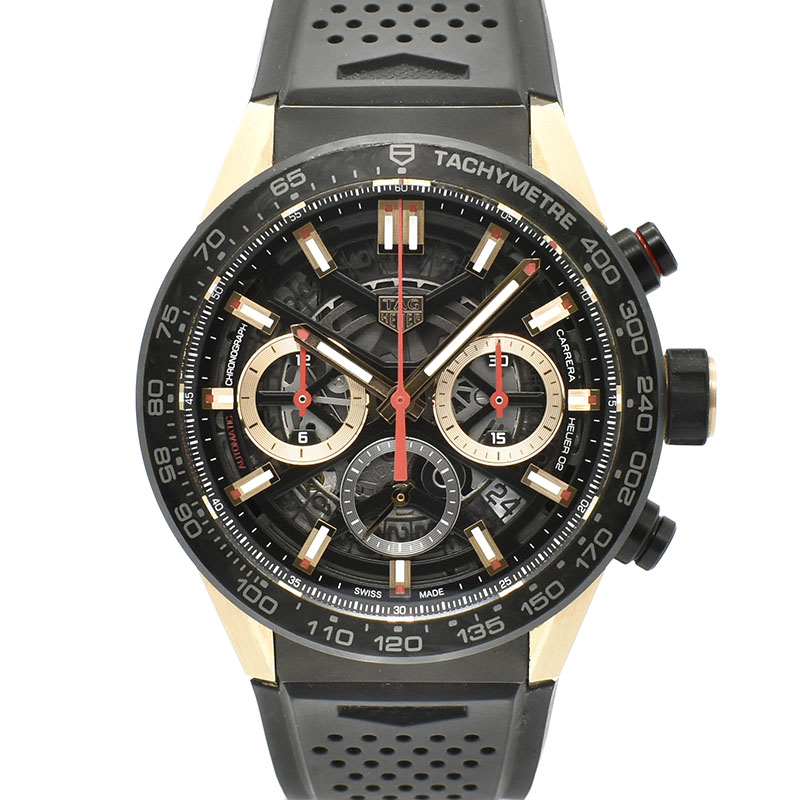タグホイヤー　TAG HEUER　カレラ キャリバーホイヤー02 クロノグラフ　CBG2052.FT6143　カーボンベゼル　43mm　USED　中古